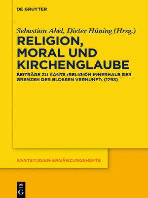 cover image of Religion, Moral und Kirchenglaube